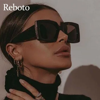 Zīmola Laukumā Saulesbrilles Sieviešu Vintage Ir 2021. Jaunu Modes Lielgabarīta Saules Brilles Sieviete Augstas Kvalitātes Disku Vīriešu Brilles UV400
