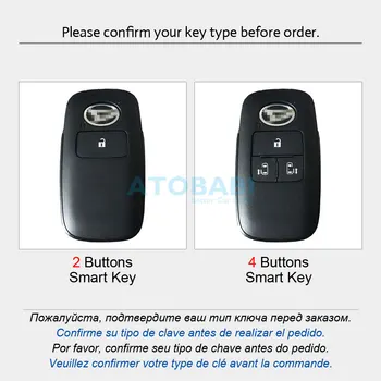 Ādas Automašīnas Galvenais Gadījumā 2 4 Pogas Smart Keyless Ieceļošanas Tālvadības Aizsargs Vāks Daihatsu Tanto Rocky Toyota Raize Gumijas