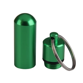 Āra Alumīnija Sakausējuma Pudeli Keychain Karājas Pudeli Mini Ūdensizturīgs Nelielu Pot Avārijas Tableti Pudele