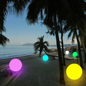 Āra Puse Kāzu joslā Peldošās zāles pļāvēji, Lampas, Uzlādējams Ūdensdrošs LED Dārza Bumbu Apgaismojums ainavas apgaismojums