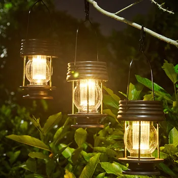 Āra Vintage Petrolejas Lampa, Solar Jumta Koka dekors Gaismas Ūdensizturīgs Zirgu lampas Dārzā, Pagalmā, Lapenes Terases Logu