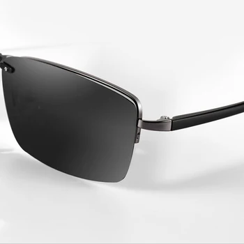 Āra Vīriešu Pilnu Biznesa Briļļu Rāmji, Integrētās Klipus Tuvredzība Polarizētās Saulesbrilles, Magnētisku Klipsi Metāla Briļļu Brilles