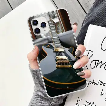 Ģitāra Gibson Caurspīdīgs Mobilā Telefona Vāciņu Case For Samsung Galaxy A51 A71 S20 S10e S7 S8 S9 S10 Plus