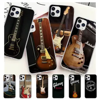 Ģitāra Gibson Caurspīdīgs Mobilā Telefona Vāciņu Case For Samsung Galaxy A51 A71 S20 S10e S7 S8 S9 S10 Plus