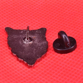 Šausmu kaķis emaljas pin žetons