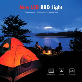 Ūdensdrošs LED Barbecue Grilu Gaismas karstumizturīgs Nakts Grilēšanai Lampas Touch Switch Aptumšojami 200lm SMD2835 LED Gaismas BBQ