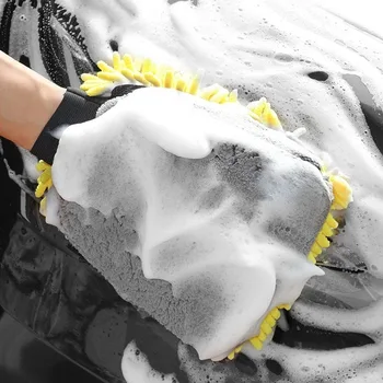 Ūdensizturīgs Auto Mazgāšana Microfiber Šenila Cimdi Biezu Auto Tīrīšanas Mitt Vasks Detalizējot Suku Auto Kopšanas Double-faced Cimdu