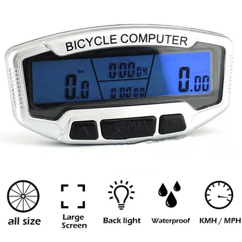 Ūdensizturīgs MTB Velosipēds Dators Ar LCD Digitālo Displeju Velo Spidometrs, Odometrs, Riteņbraukšana Vadu Hronometrs Jāšanas Piederumi