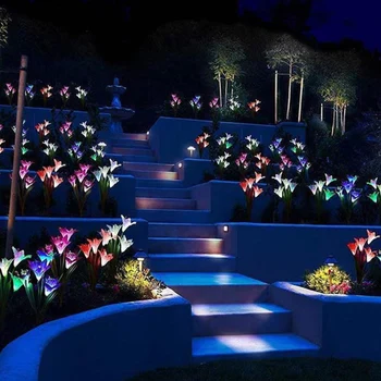 Ūdensizturīgs Nekustamo Ziedu Formas LED Saules Gaismas Āra Dārza Zāliena Dekoratīvās Lampas 2021New Gada Valentīna Dienas Dāvanu 3 Veidu Gaismas