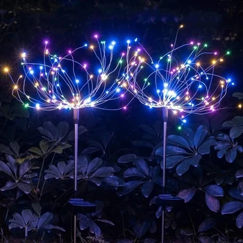 Ūdensizturīgs saules pasaku vainags 90/150 LED gaismas LED āra uguņošanas gaismas stīgu dārza zāliena ielā Ziemassvētku rotājumu gaismas