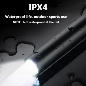 Ūdensizturīgs, triecienizturīgs,self Defense Hard Light 2000 XP-G, Q5 Penlight Iebūvēts Akumulatora Led Lukturīti Lāpu Lampas Āra